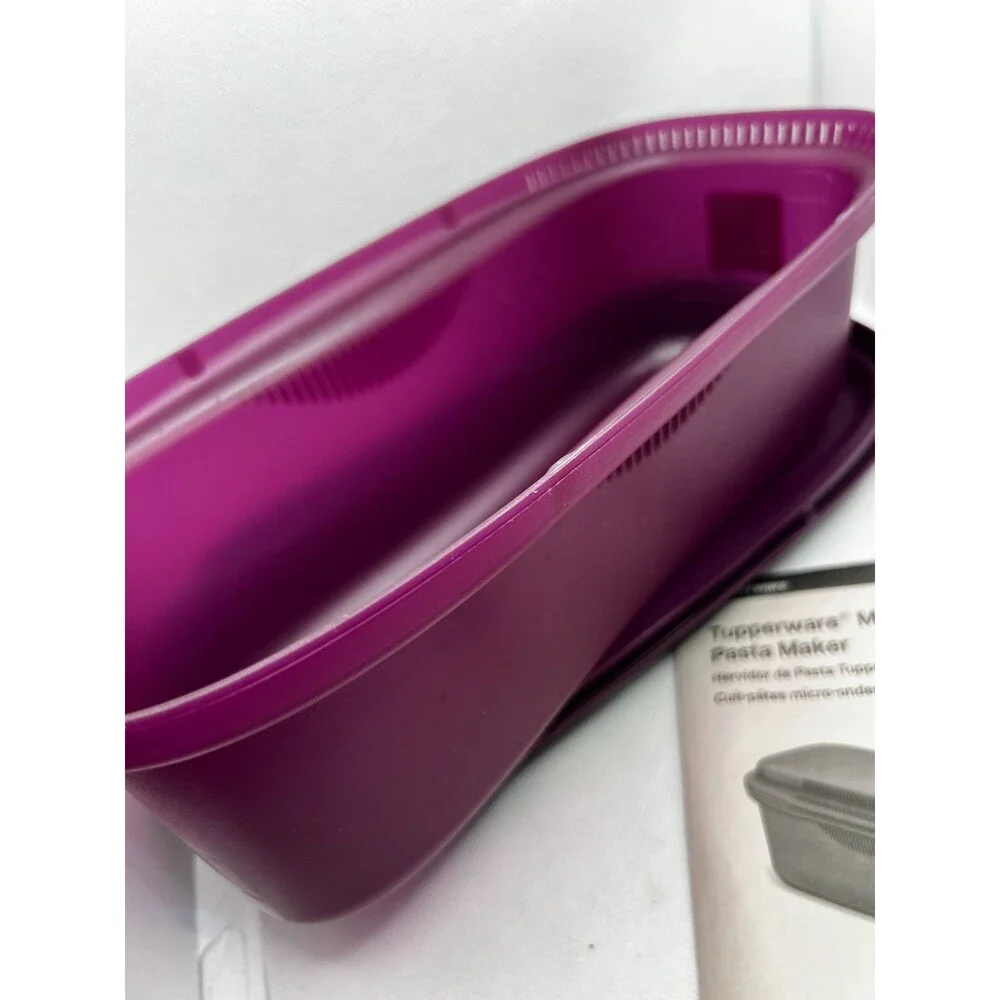 Tupperware Microwave Pasta Maker 1.9L Food Serveware Cookware instruction purple
